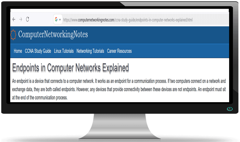 End points in a computer network