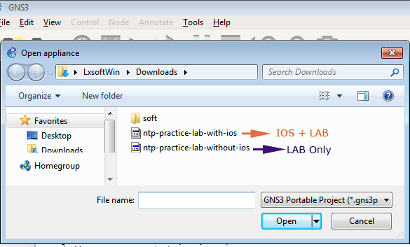 select proect file