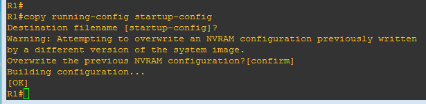 save configuration