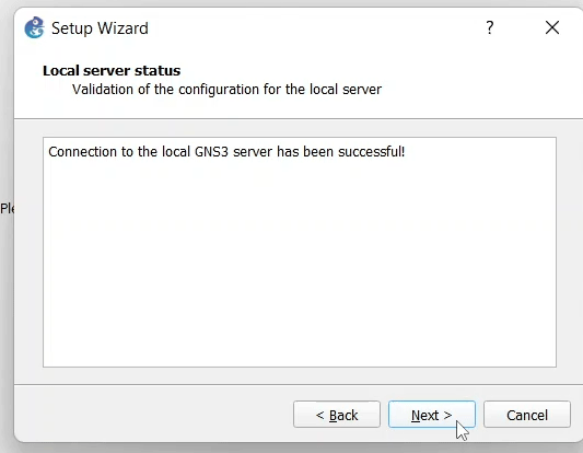 Verifying local server setup
