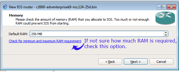 Setting ram size