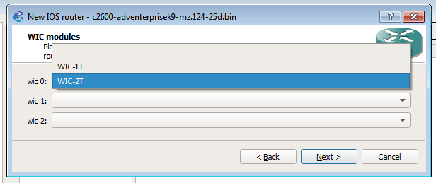 selecting wic interfaces