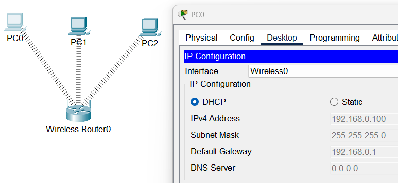 DHCP configuration