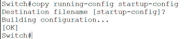 saving configuration
