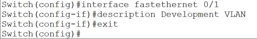 the description command
