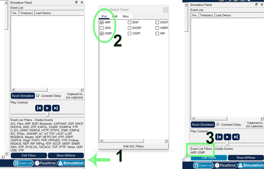 Changing to simulation mode