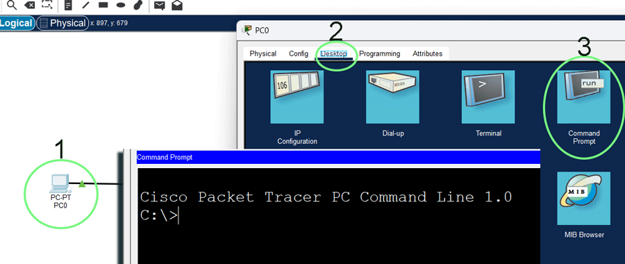 Opening the command prompt