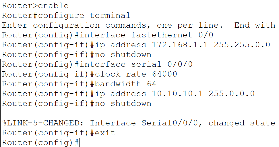 Router configuration