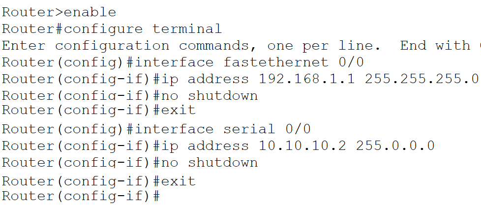 Router configuration
