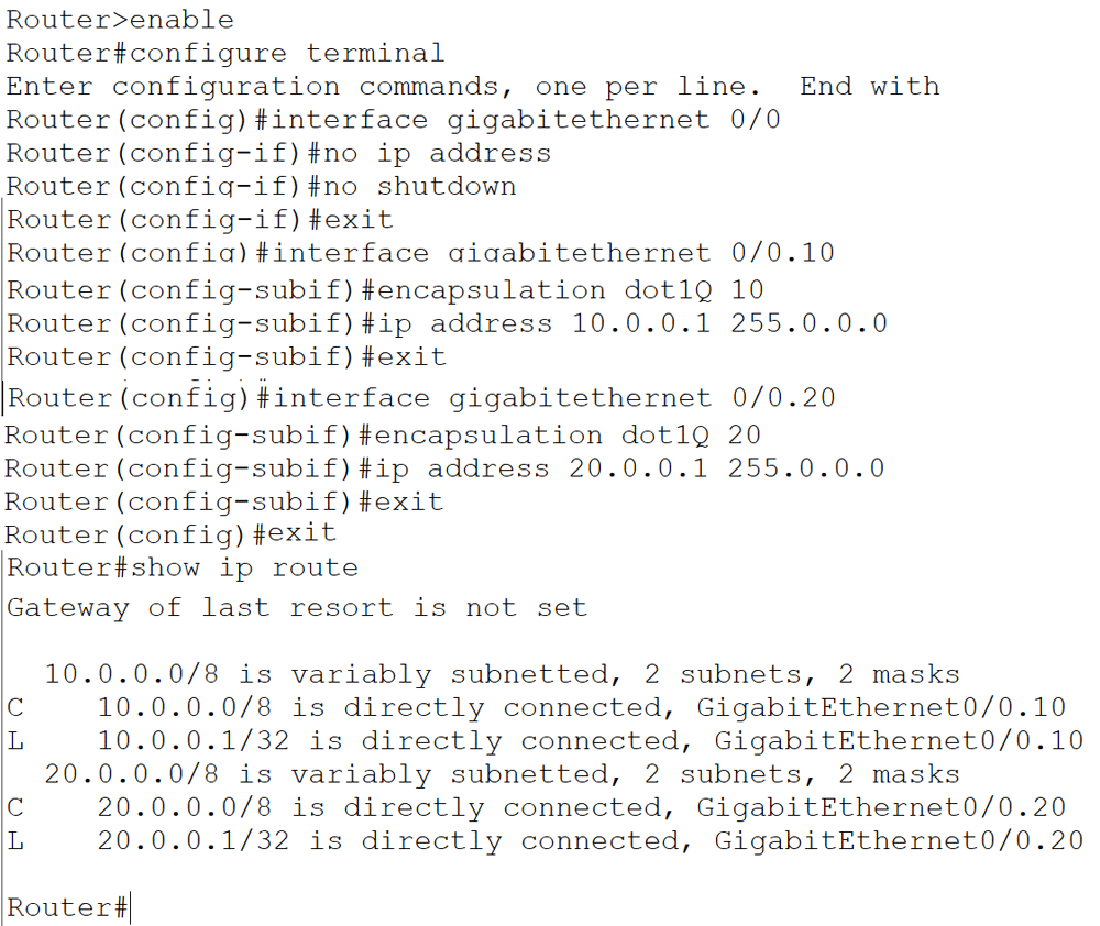 Router configuration