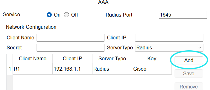 network client added