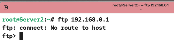 No route to host