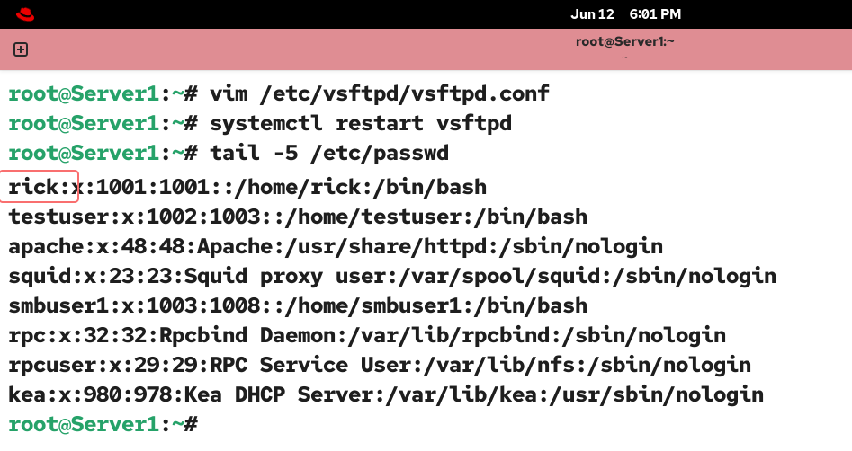 Viewing local user accounts for testing