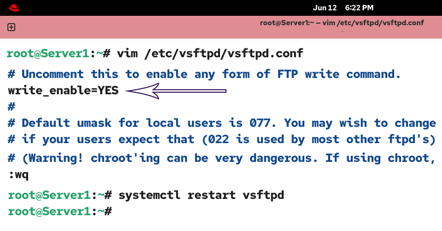 Enabling FTP for local user accounts