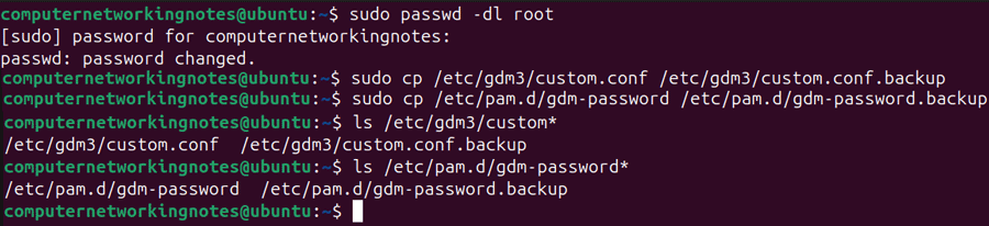 backup configuraiton files