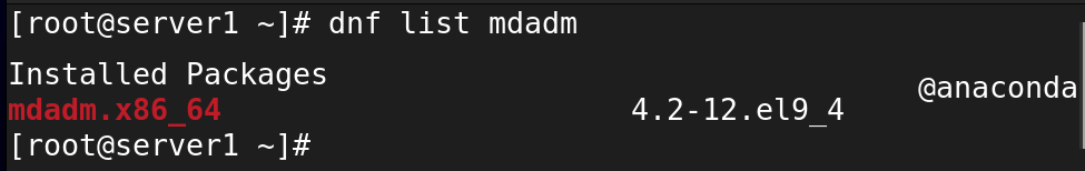 the mdadm package