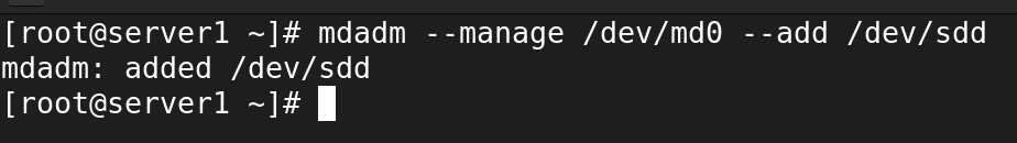 adding spare disk