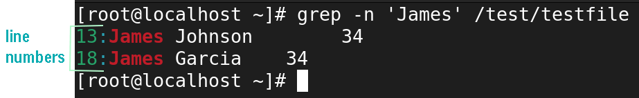 displaying line number
