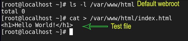 creating a test file