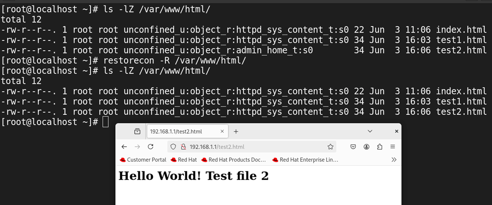 verifying SELinux