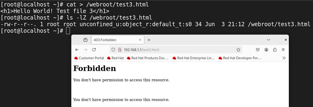 error accessing a web page
