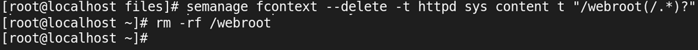 delete the webroot directory