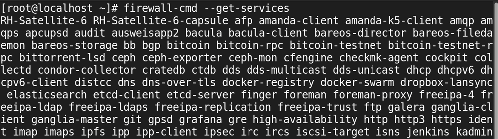 Listing all services