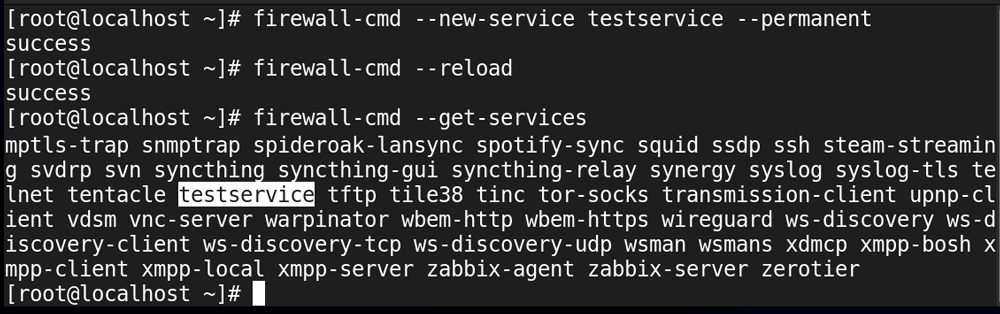 Creating a new service