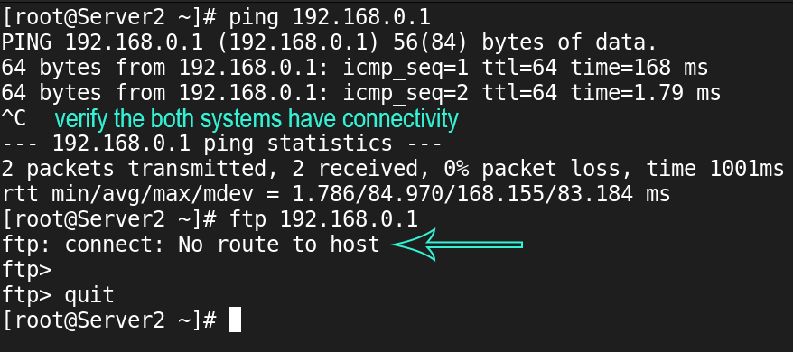 No route to host