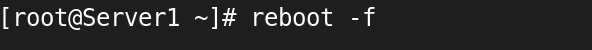 The reboot command