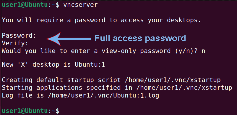 Starting VNC