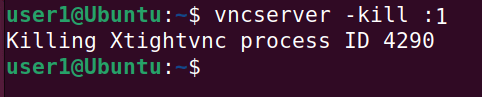 Stoping VNC