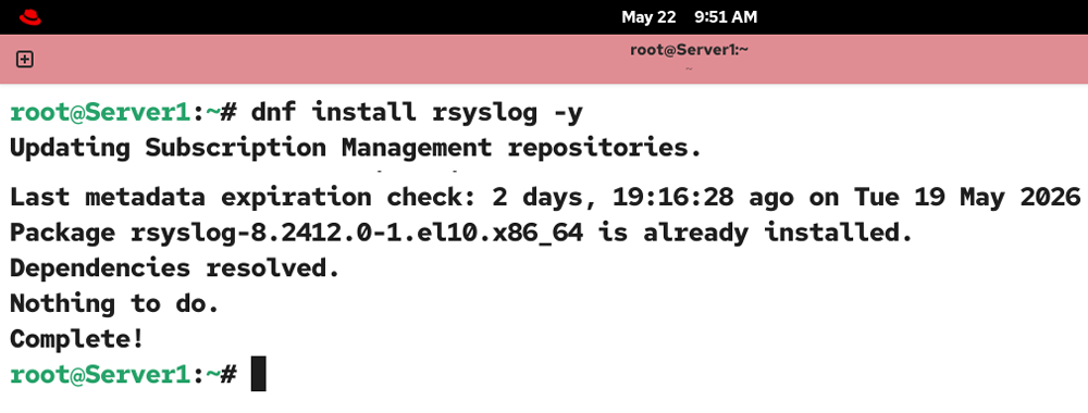 Installing rsyslog