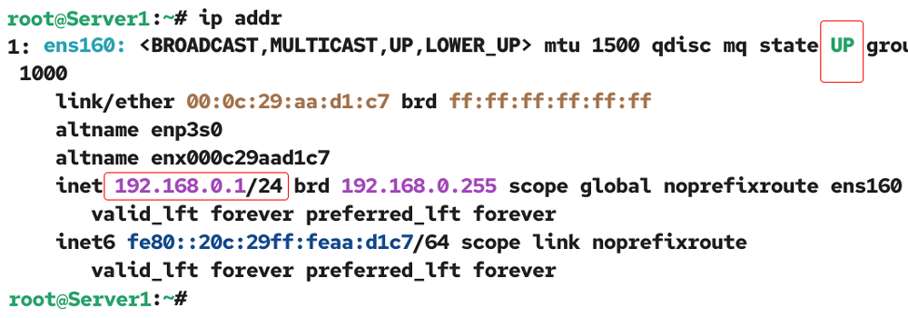 Viewing the IP address