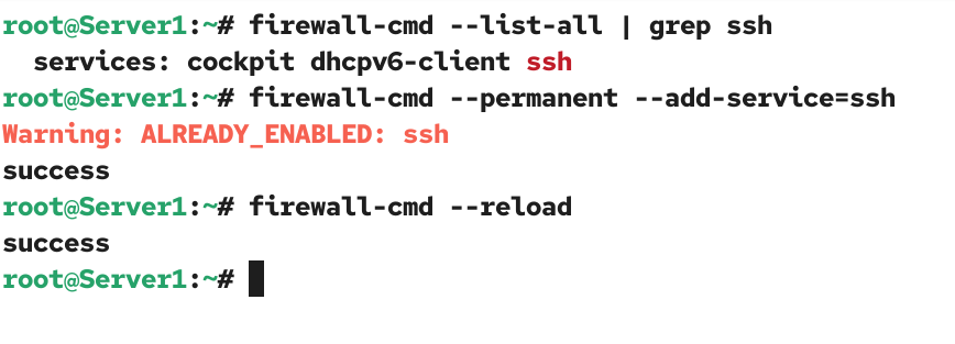 Default firewall configuration