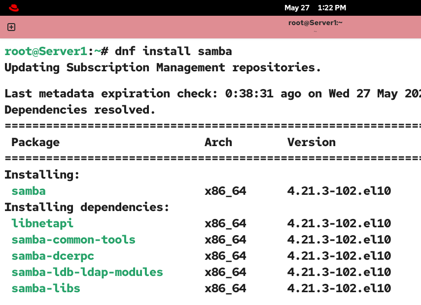 Installing Samba