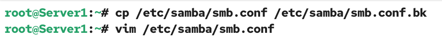 Backup of the orginal configuration file