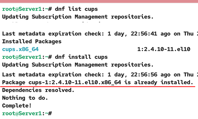 Installing cups