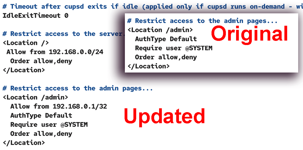 Allowed IP for adminisration