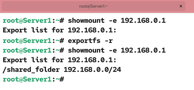 Listing files from the nfs server