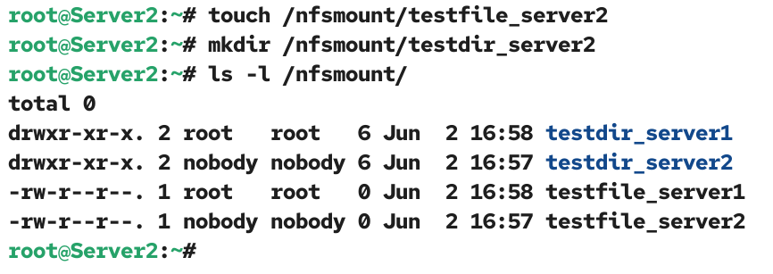 Verify on the nfs client