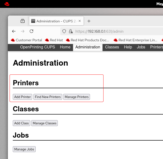 Manage printer