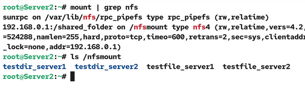 Verify the mount point
