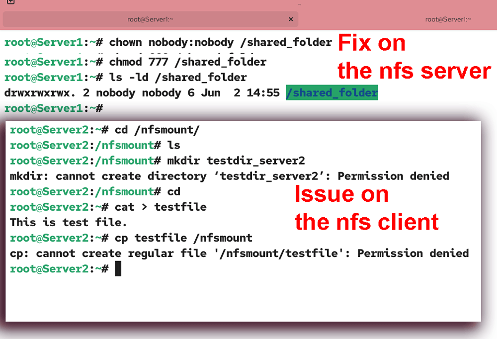 Fixing the permission issue