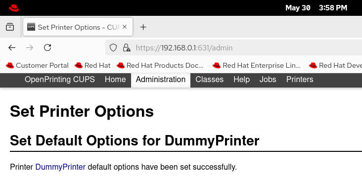 Default print option