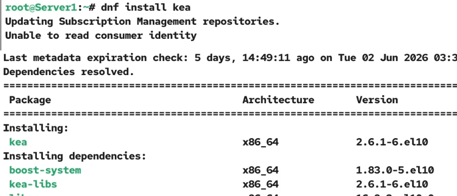 Installing kea