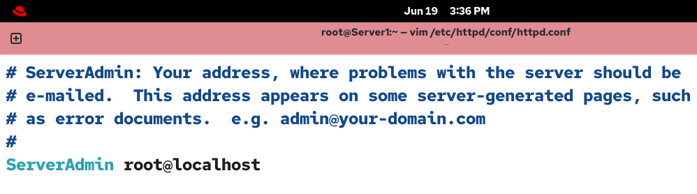 The ServerAdmin directive
