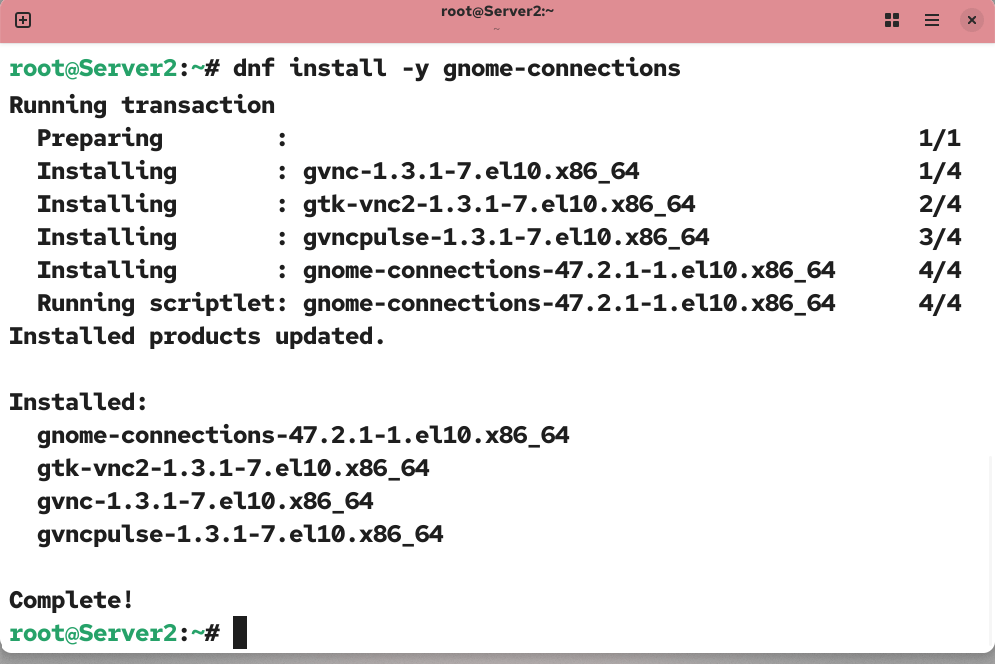Installing the gnome-connections package