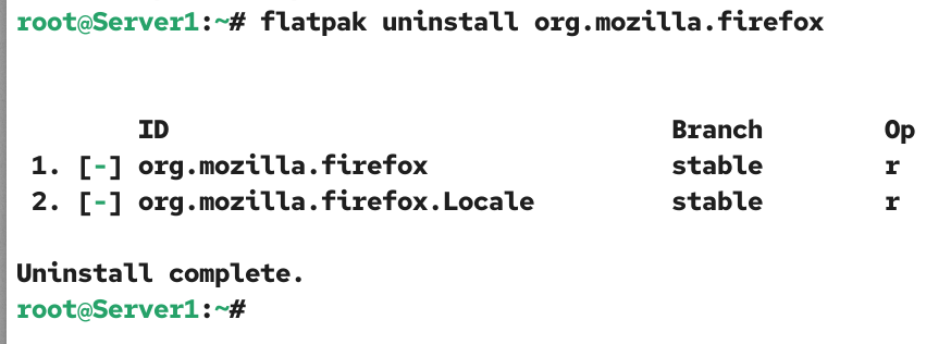 Removing applications