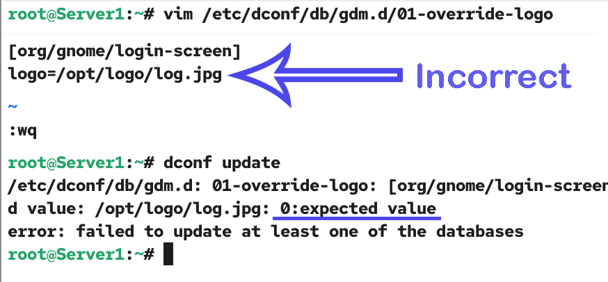 Fixing excepted value error